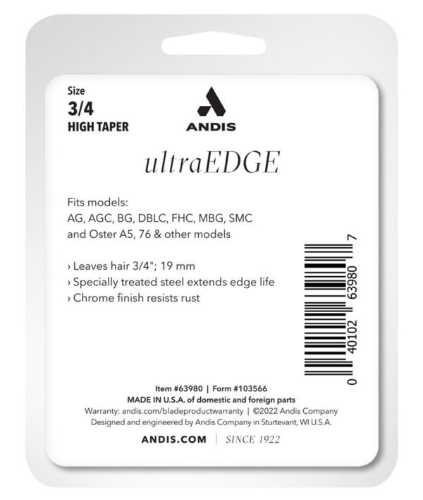 cu1 Cuchilla Andis Ultraedge 3/4Ht 19Mm Original Usa
