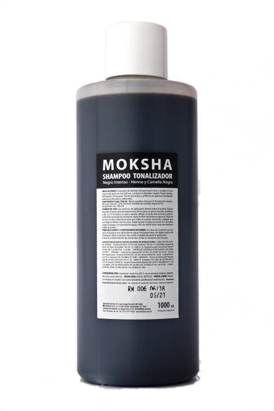 Shampoo Tonalizador Negro Intenso 1litro Moksha